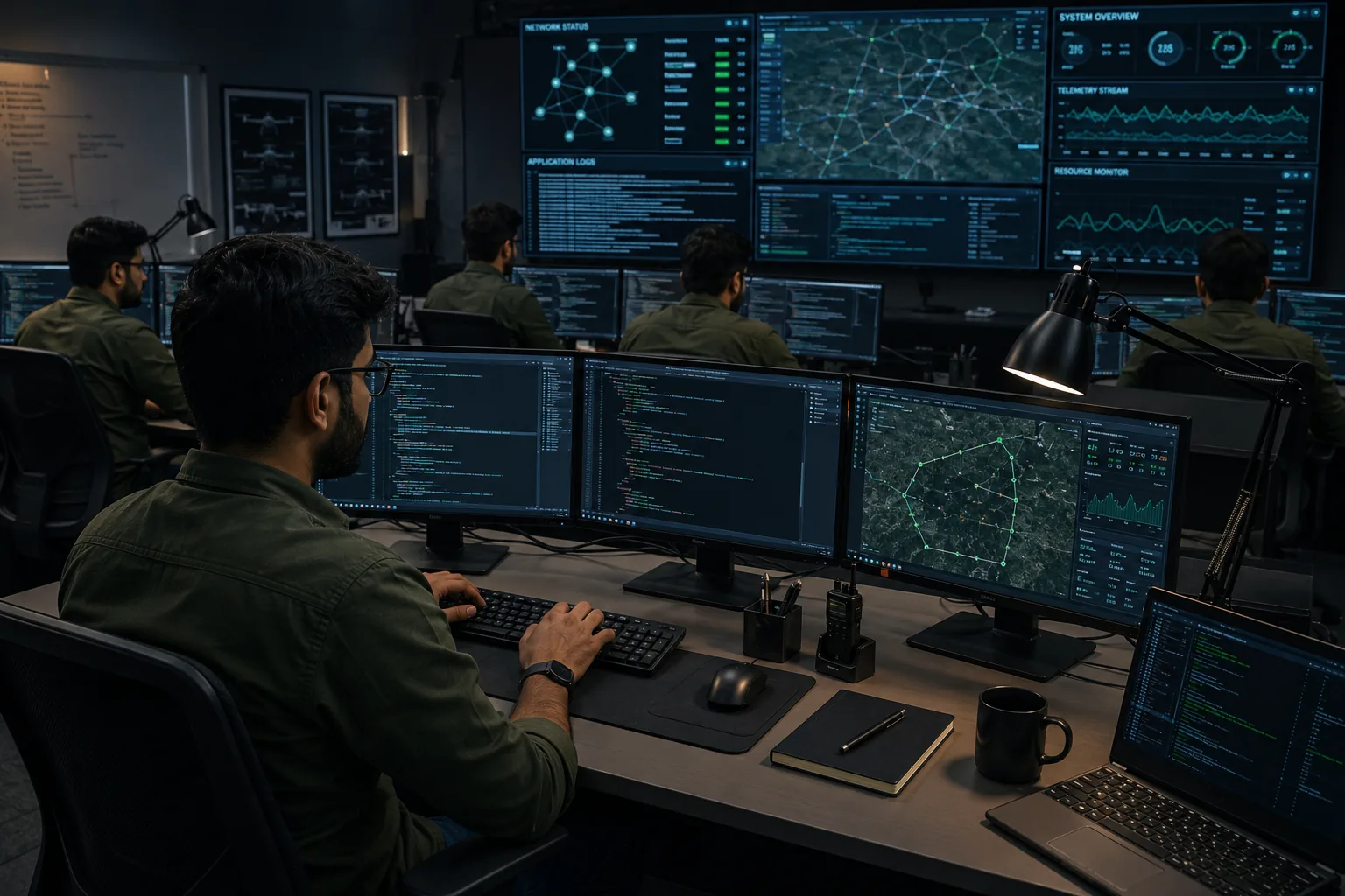 Technical team assembling and validating unmanned systems